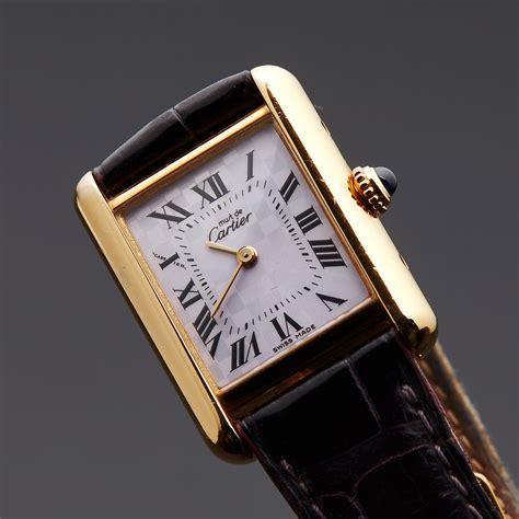 cartier tank vermeil price|cartier tank pre owned.